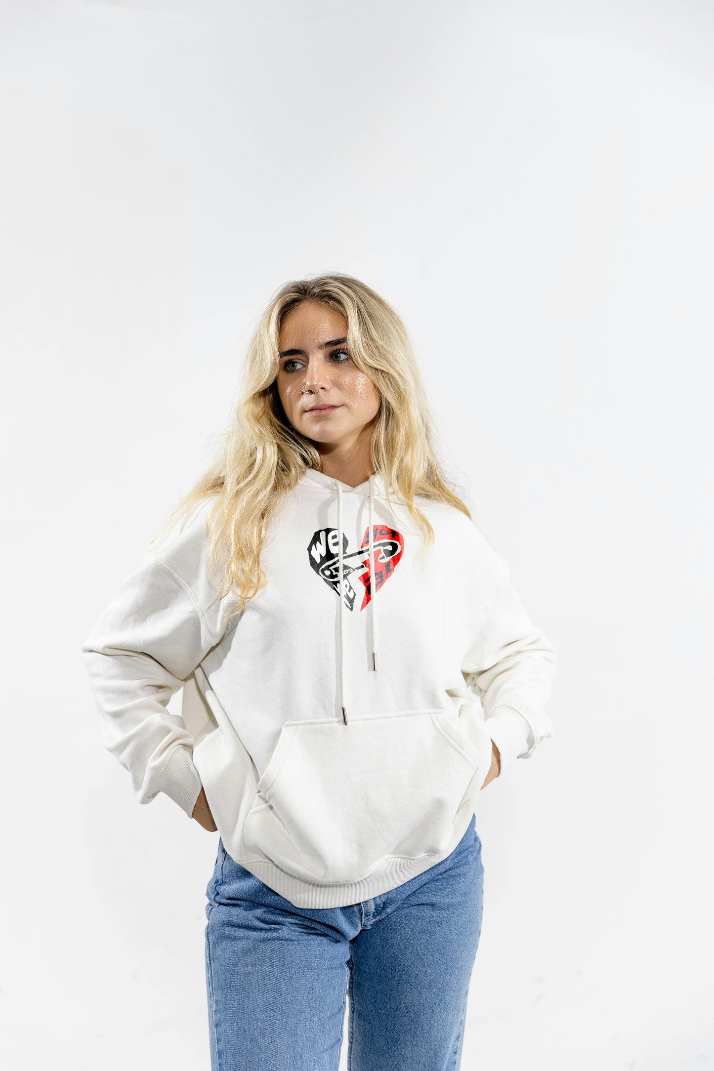 BREAKING HEART HOODED WHITE